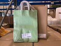 Partij paper carrier bags 35x26x12cm misty green (6250x) - afbeelding 5 van  6
