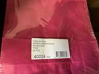 Partij paper carrier bags 35x26x12cm pink (1150x) - afbeelding 7 van  7