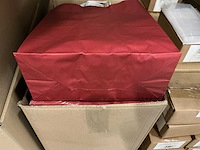 Partij paper carrier bags 35x26x12cm red (1000x) - afbeelding 3 van  6