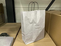 Partij paper carrier bags 35x26x12cm silver (4000x) - afbeelding 1 van  5