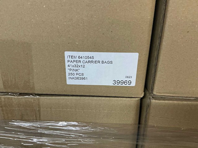 Partij paper carrier bags 41x32x12 pink (5000x) - afbeelding 3 van  6