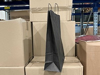 Partij paper carrier bags 41x32x12cm black (4000x) - afbeelding 2 van  7