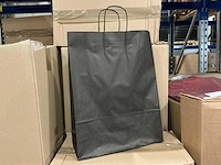 Partij paper carrier bags 41x32x12cm black (5000x) - afbeelding 1 van  7