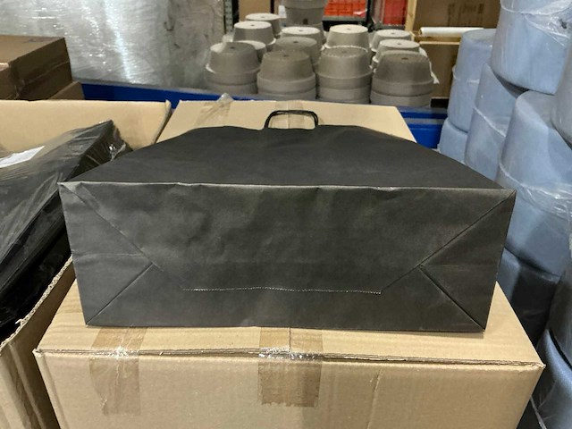 Partij paper carrier bags 41x32x12cm black (5000x) - afbeelding 4 van  7