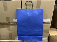 Partij paper carrier bags 41x32x12cm blue (3750x) - afbeelding 1 van  5