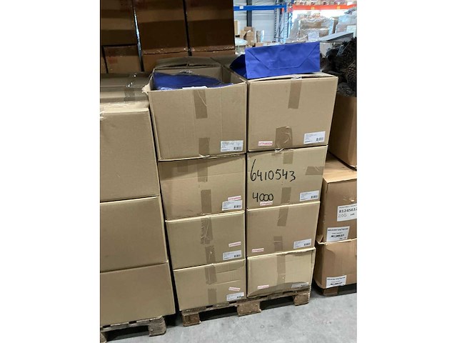 Partij paper carrier bags 41x32x12cm blue (4000x) - afbeelding 3 van  5