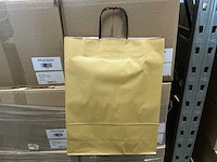 Partij paper carrier bags 41x32x12cm gold (4000x) - afbeelding 1 van  6
