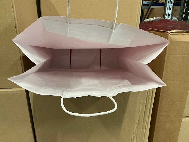 Partij paper carrier bags 41x32x12cm red (4000x) - afbeelding 3 van  8