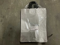 Partij paper carrier bags 41x32x12cm silver (1450x) - afbeelding 3 van  6