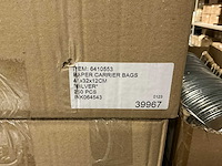 Partij paper carrier bags 41x32x12cm silver (1450x) - afbeelding 5 van  6