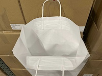 Partij paper carrier bags 41x32x12cm white (4000x) - afbeelding 2 van  7