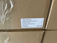Partij paper carrier bags 43x32x17cm white unprinted (4000x) - afbeelding 3 van  4