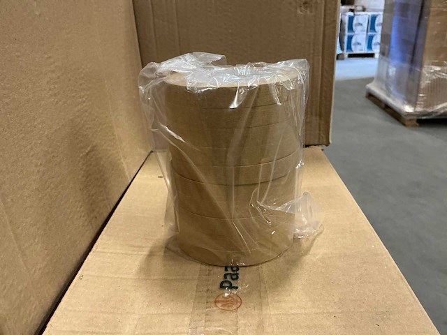 Partij paper tape brown solvent 15mm x 50m (1680x) - afbeelding 1 van  2