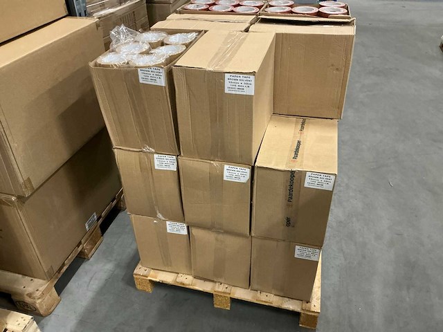 Partij paper tape brown solvent 15mm x 50m (1680x) - afbeelding 2 van  2