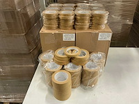 Partij paper tape brown solvent 15mm x 50m (400x) - afbeelding 2 van  3