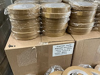 Partij paper tape brown solvent 15mm x 50m (400x) - afbeelding 1 van  3