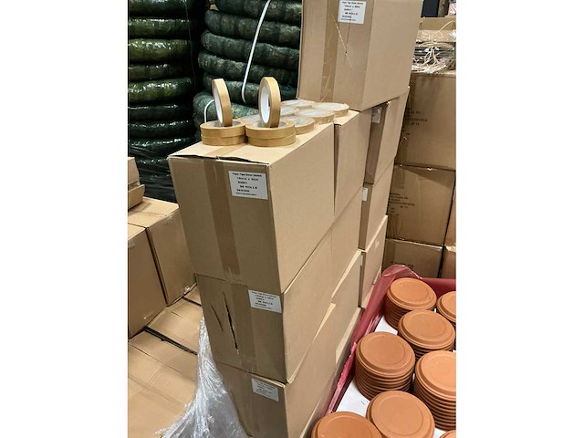Partij paper tape brown solvent 19mm x 50m (1250x) - afbeelding 2 van  4