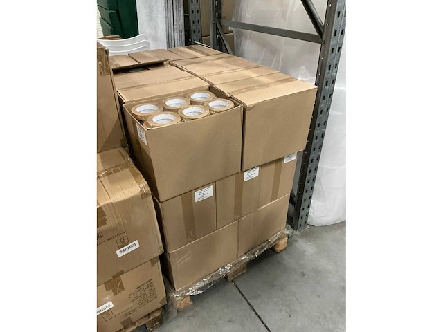 Partij paper tape brown solvent 19mm x 50m (2592x) - afbeelding 2 van  3
