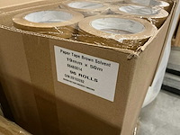 Partij paper tape brown solvent 19mm x 50m (2592x) - afbeelding 3 van  3