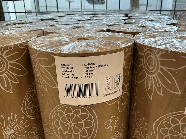 Partij papier nkr bruin fscmix botanic 60cm 12kg per rol (48x) - afbeelding 3 van  3