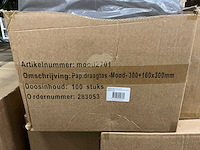 Partij papieren draagtassen bedrukt 300+160x300mm (2400x) - afbeelding 5 van  6