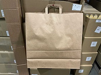 Partij papieren tassen 45x18x50cm naturel (1300x) - afbeelding 1 van  5