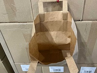 Partij papieren tassen brown flat handle 22+10x28cm (12500x) - afbeelding 2 van  5