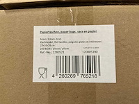 Partij papieren tassen brown flat handle 22+10x28cm (12500x) - afbeelding 5 van  5