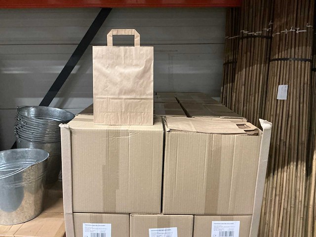 Partij papierentassen brown (10000x) - afbeelding 1 van  5