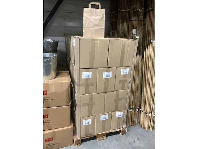 Partij papierentassen brown (10000x) - afbeelding 2 van  5