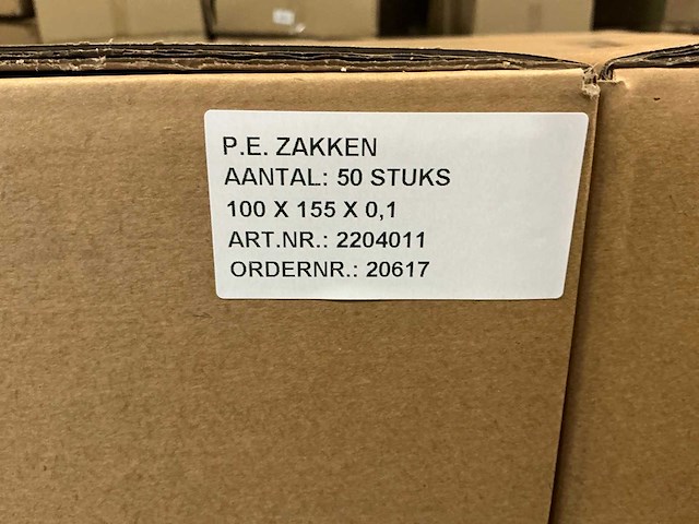 Partij p.e zakken 100x155x0,1 (1000x) - afbeelding 3 van  3