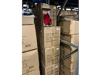 Partij peacocks on clips 20cm red (240x) - afbeelding 3 van  6