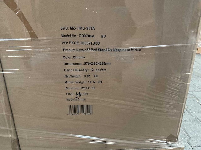 Partij peak coffee nespresso vertuo capsulehouder voor 35 pads zilver (96x) - afbeelding 2 van  4