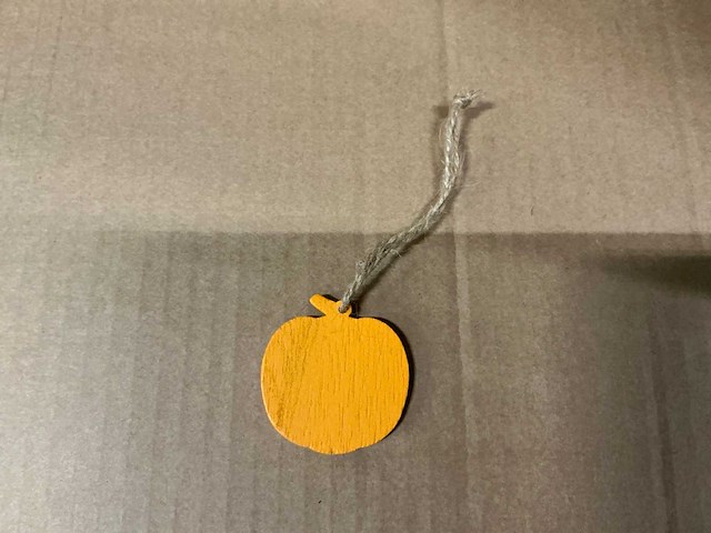 Partij pendant halloween pumpkin 2021 wood 4,7x5cm (13172x) - afbeelding 2 van  5