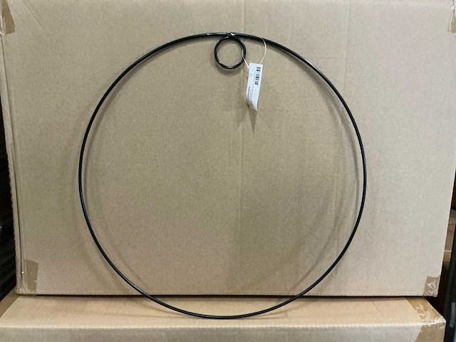 Partij pendant ring metal d40cm black iron (384x) - afbeelding 1 van  4