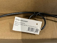 Partij pendant ring metal d40cm black iron (384x) - afbeelding 2 van  4