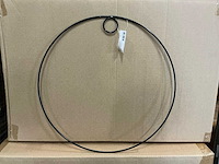 Partij pendant ring metal d40cm black iron (96x) - afbeelding 1 van  4