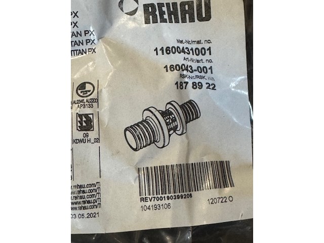 Partij perskoppelingen en schuifhulzen rehau, rautitan en rautherm - afbeelding 11 van  11