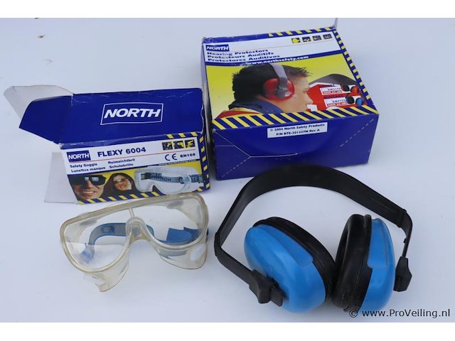 Partij persoonlijke beschermingsmiddelen o.a. honeywell flexy veiligheidsbril 6004, gehoorbeschermer & handschoenen - afbeelding 5 van  6