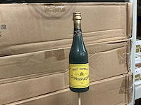 Partij pick champagne bottle 13,5x4cm +50cm stick green (1000x) - afbeelding 1 van  4