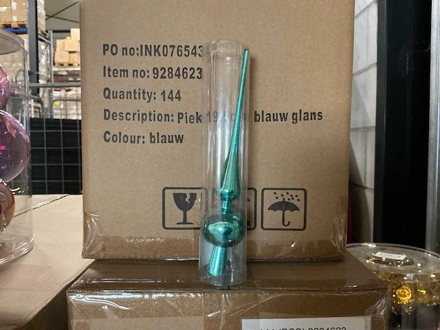 Partij pieken 19,5cm blauw glans (720x) - afbeelding 1 van  1