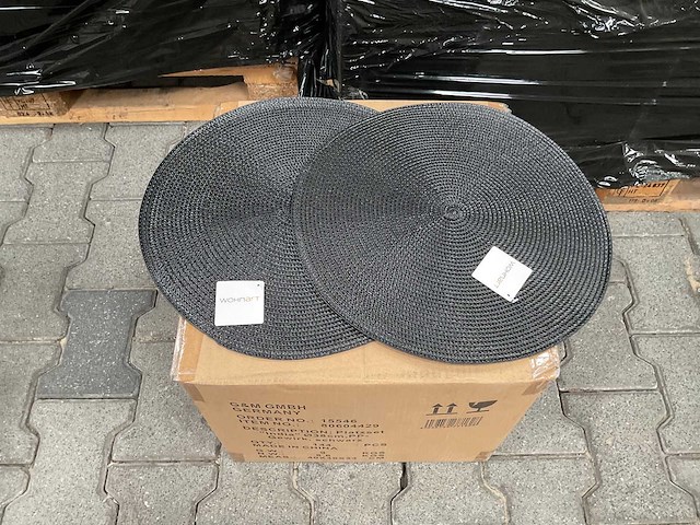 Partij placemat round 38cm, black (144x) - afbeelding 5 van  5