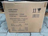 Partij placemat round 38cm, black (144x) - afbeelding 3 van  5