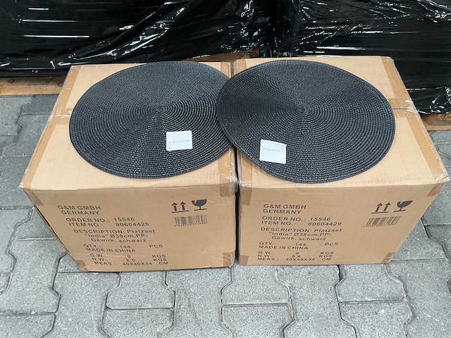 Partij placemat round 38cm, black (288x) - afbeelding 2 van  5