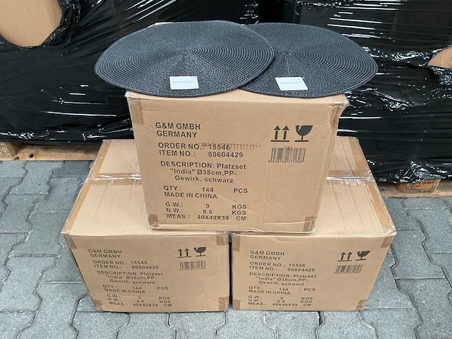 Partij placemat round 38cm, black (432x) - afbeelding 2 van  5