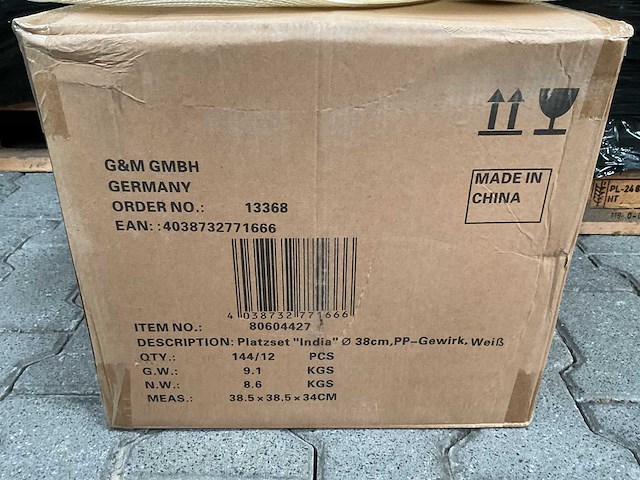 Partij placemat round 38cm, white (144x) - afbeelding 3 van  5