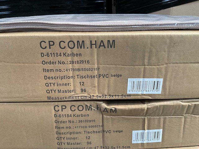 Partij placemat square 45x30cm, pink shade (288x) - afbeelding 2 van  4