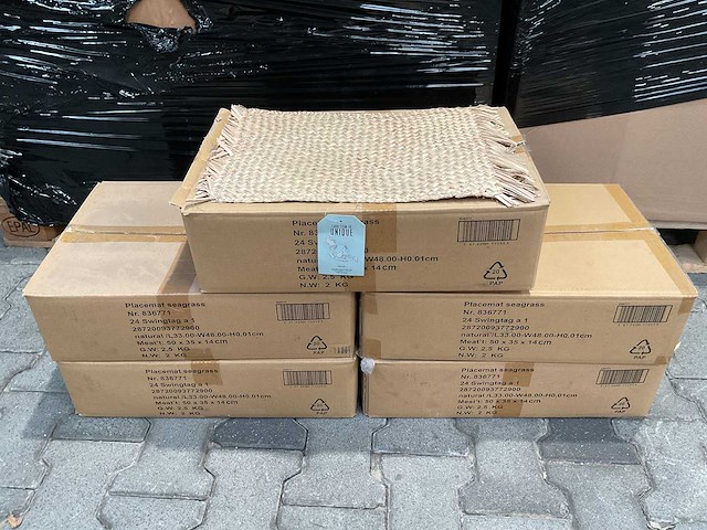 Partij placemat square 48x33cm, seagrass (140x) - afbeelding 2 van  5