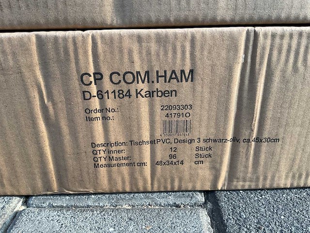 Partij placemat square olive black, 45x30cm (288x) - afbeelding 4 van  4
