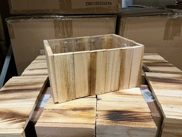 Partij planter broome wood 20x13xh10cm (504x) - afbeelding 1 van  5